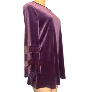 NWT MSRP $89
Slim Factor by Investments Purple Stretch Velvet Top